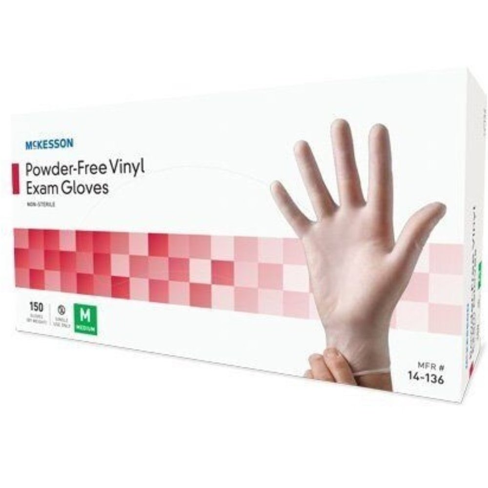 McKesson  Gloves Powder Free MEDIUM 14-136 150 per Box